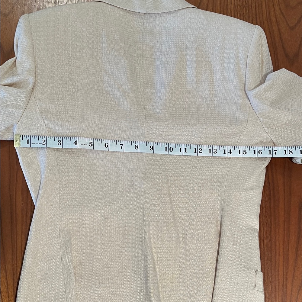 NWT Saville Suit Skirt & Blazer Classic Business Style Beige/Cream 6P Vintage - Picture 6 of 16